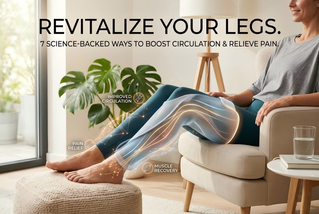 Leg Massager with Air Compression and Heat Therapy Recovery