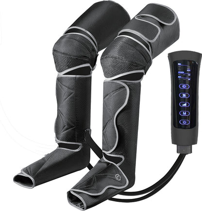 WayOne Air Compression Leg Massager | Full-Leg Heat & Vibration