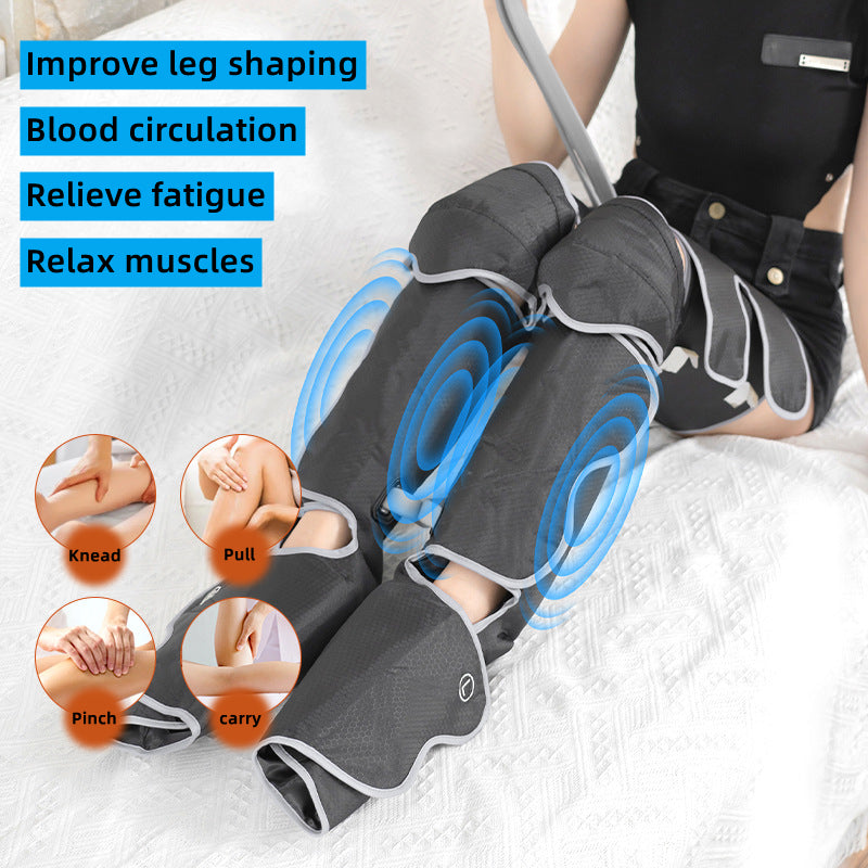WayOne Air Compression Leg Massager | Full-Leg Heat & Vibration