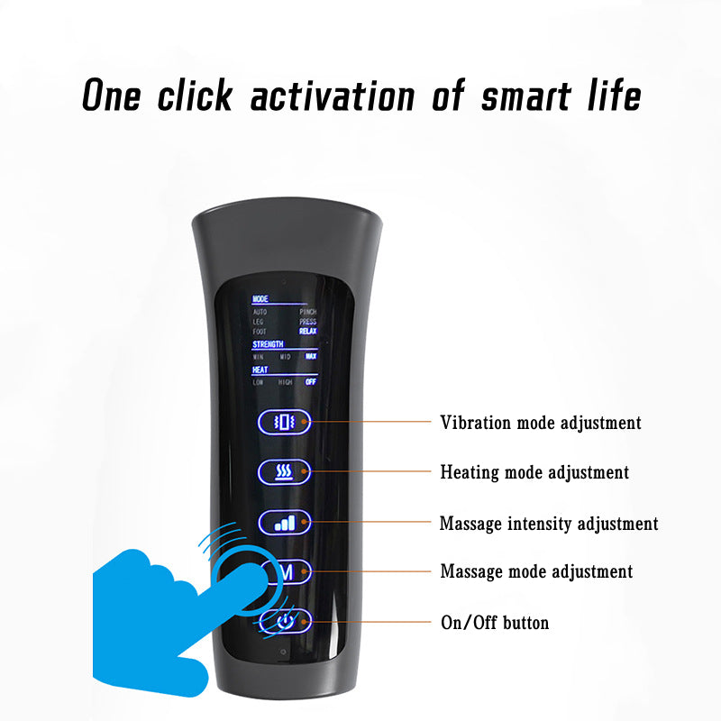 WayOne Air Compression Leg Massager | Full-Leg Heat & Vibration